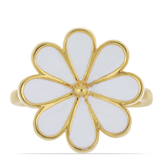 Pozlacené Stříbro 925/1000 - Prsten se Smaltem přibližná hmotnost: 5.12 gramů