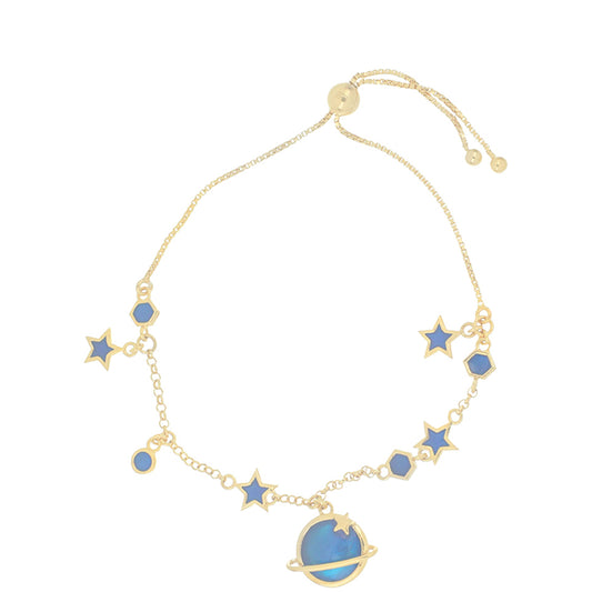 Pozlacené Stříbro 925/1000 - Náramek se Smaltem přibližná hmotnost: 6.34 gramů