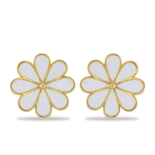 Pozlacené Stříbro 925/1000 - Náušnice se Smaltem přibližná hmotnost: 5.82 gramů