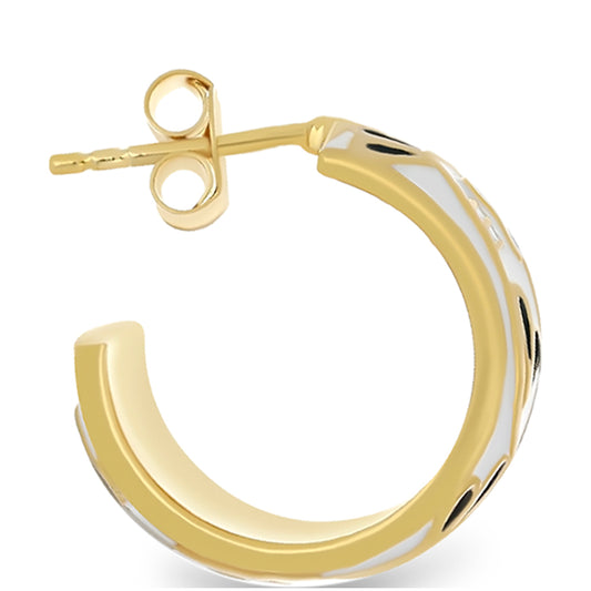 Pozlacené Stříbro 925/1000 - Náušnice se Smaltem přibližná hmotnost: 9.72 gramů