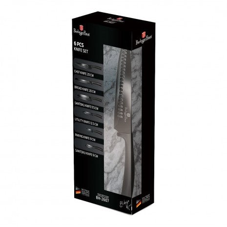 Berlinger Haus Metallic Line Shiny Black Edition 6dílná sada nožů 3 
