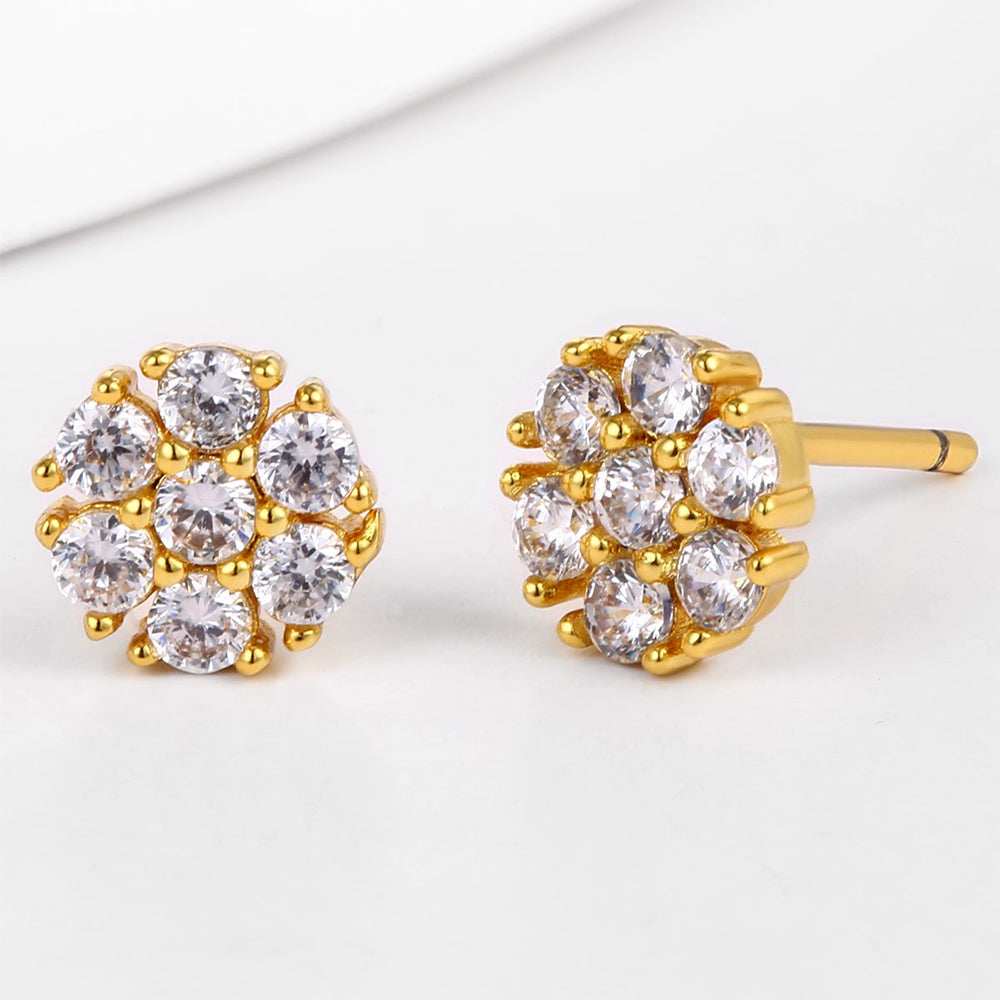 Pozlacená slitina - Náušnice s Bílým Emporia® Křišťálem přibližná hmotnost: 10 gramů 1 