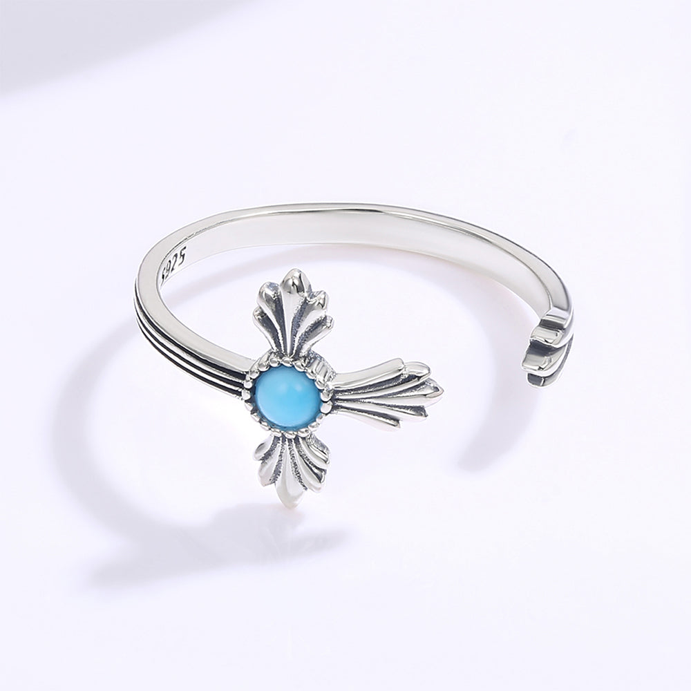 Pozlacená slitina - Prsten s Modrým Emporia® Křišťálem přibližná hmotnost: 10 gramů 1 