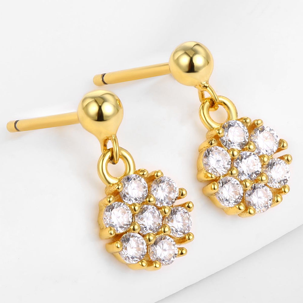 Pozlacená slitina - Náušnice s Bílým Emporia® Křišťálem přibližná hmotnost: 10 gramů 1 