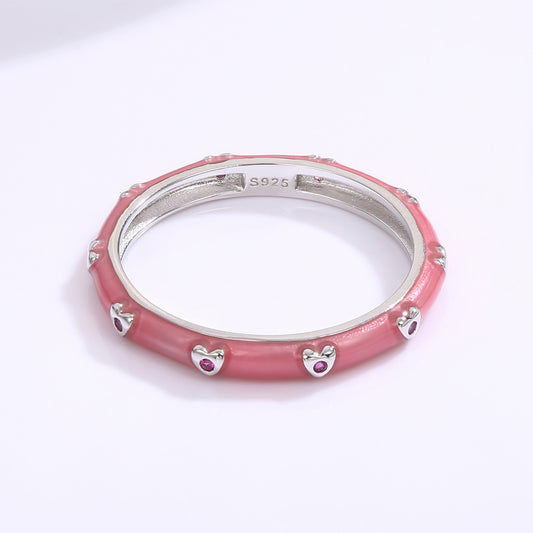 Pozlacená slitina - Prsten s Bílým Emporia® Křišťálem a se Smaltem přibližná hmotnost: 10 gramů