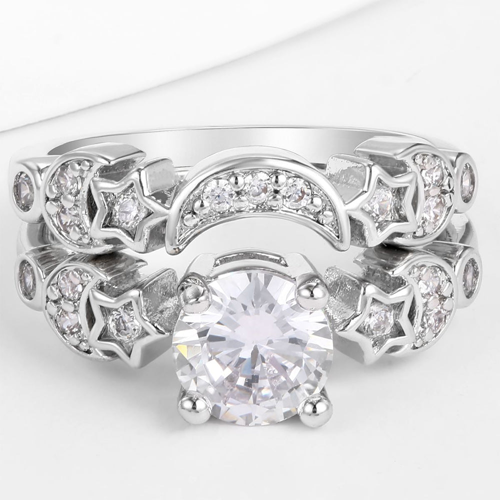 Pozlacená slitina - Prsten s Bílým Emporia® Křišťálem přibližná hmotnost: 10 gramů 1 