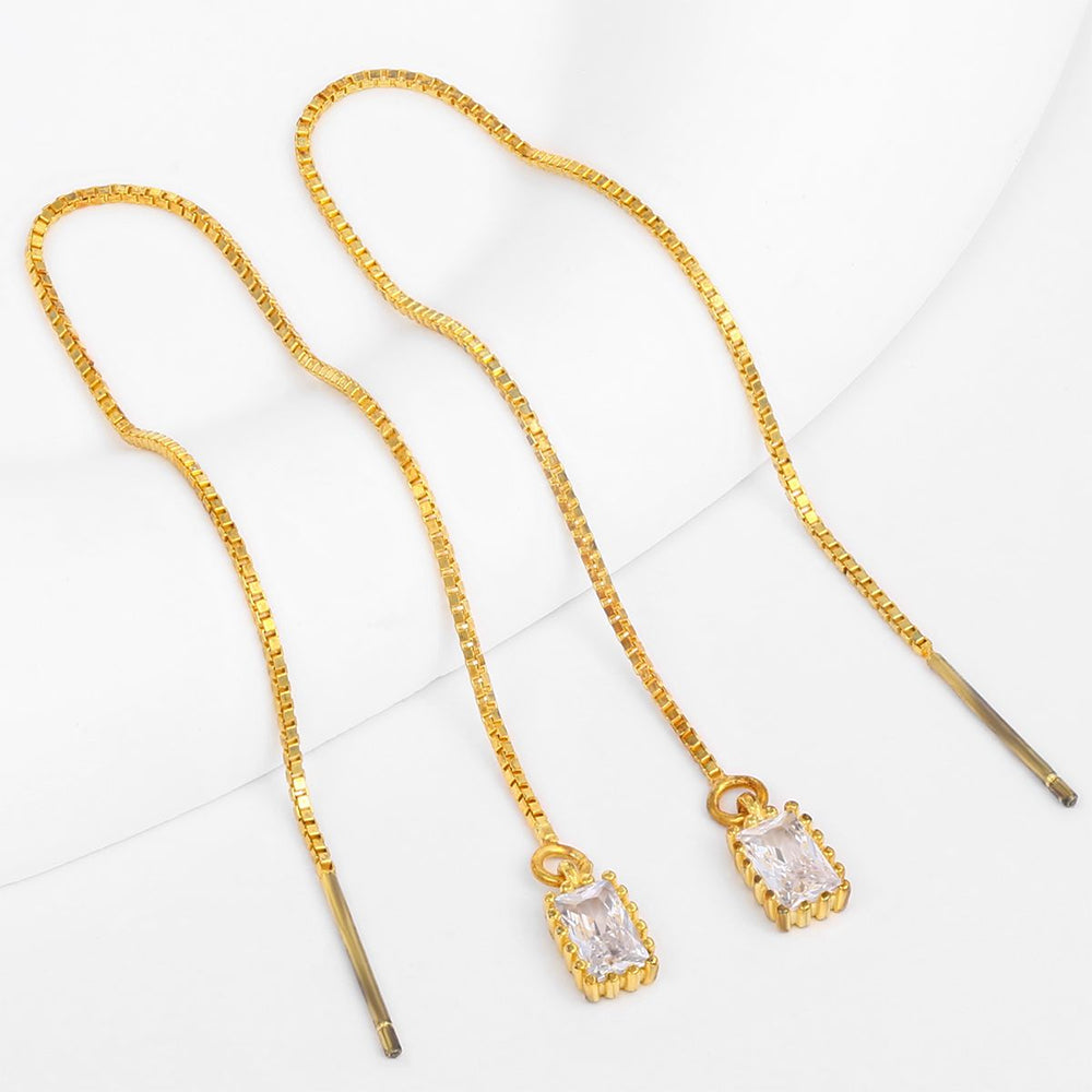 Pozlacená slitina - Náušnice s Bílým Emporia® Křišťálem přibližná hmotnost: 10 gramů 1 