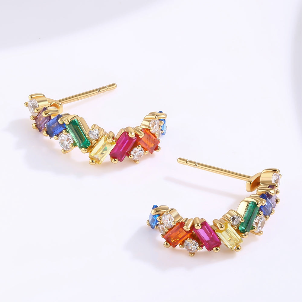 Pozlacená slitina - Náušnice s Červeným Emporia® Křišťálem a se Zeleným Emporia® Křišťálem přibližná hmotnost: 10 gramů 1 