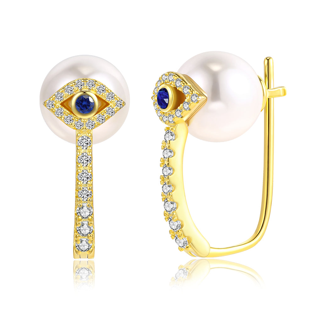 Pozlacená slitina - Náušnice s Bílým Emporia® Křišťálem přibližná hmotnost: 10 gramů 1 