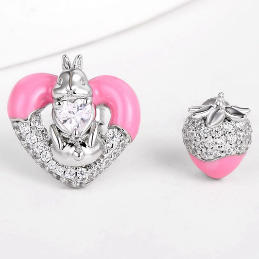 Pozlacená slitina - Náušnice s Bílým Emporia® Křišťálem a se Smaltem přibližná hmotnost: 10 gramů