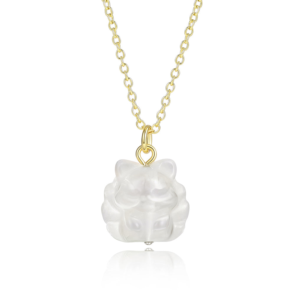 Pozlacená slitina - Náhrdelník s Bílým Emporia® Křišťálem přibližná hmotnost: 10 gramů 1 