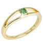 Pozlacený Stříbrný Prsten se Sakotským Smaragdem