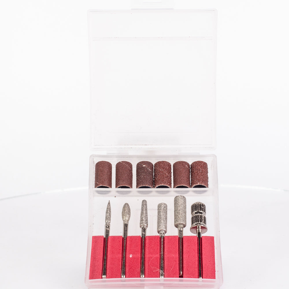 Profesionální pilník na nehty Emporia Beauty Nail s vyměnitelnými hlavicemi – růžový 7 