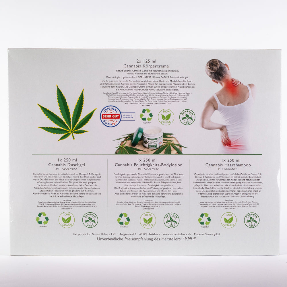 Kosmetická sada Natura Balance Cannabis – 5 kusů