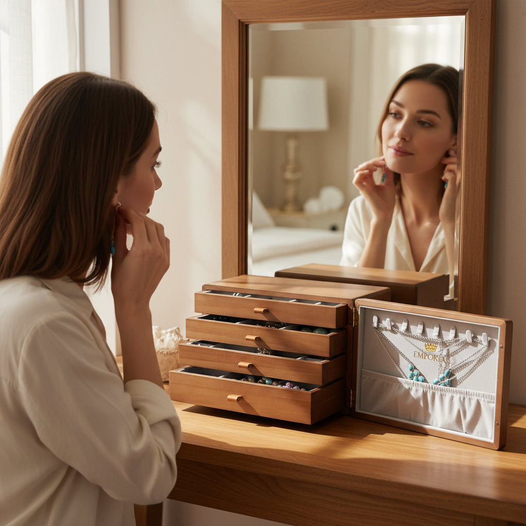 Mini truhla na šperky Emporia s více zásuvkami 6 