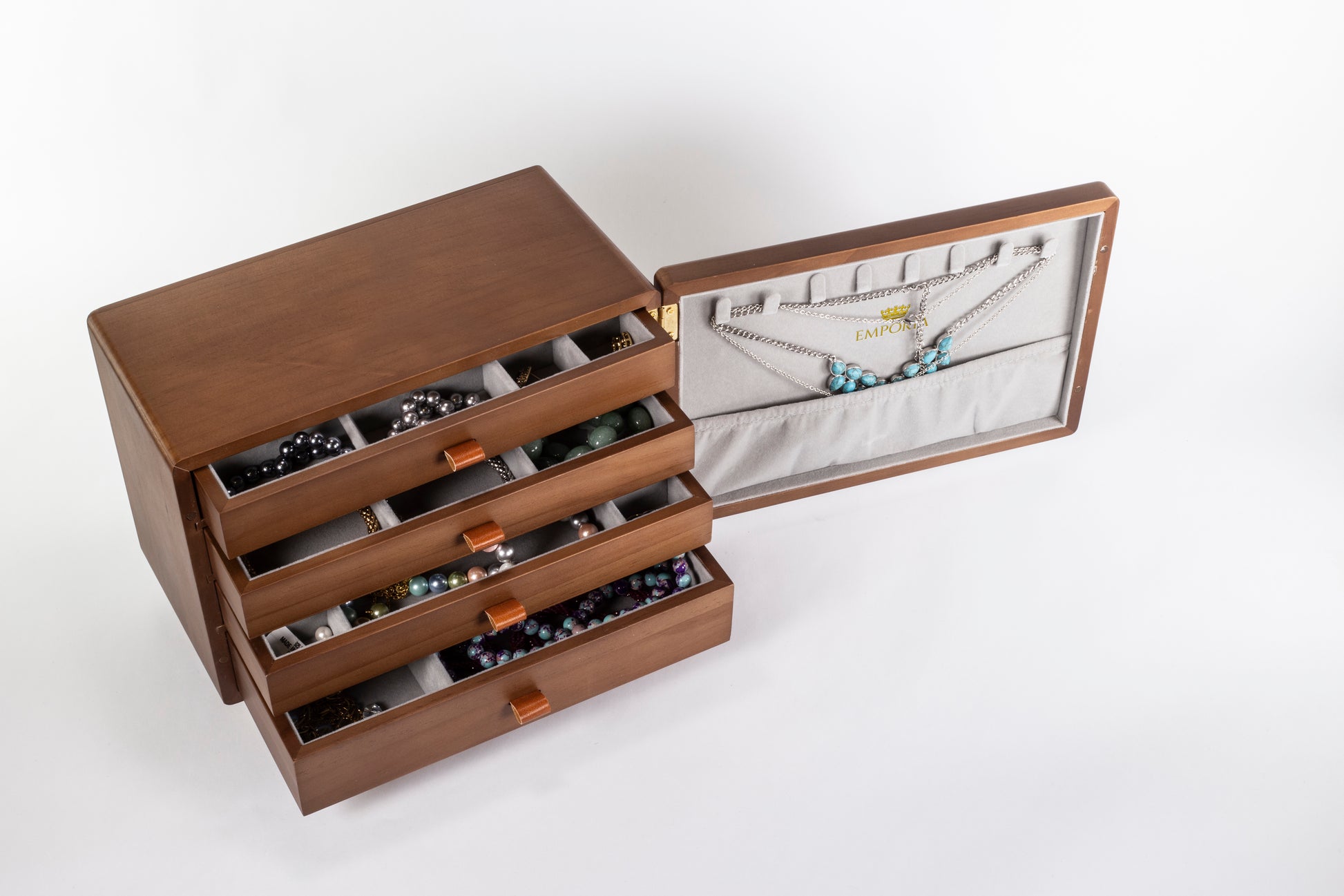 Mini truhla na šperky Emporia s více zásuvkami 8 