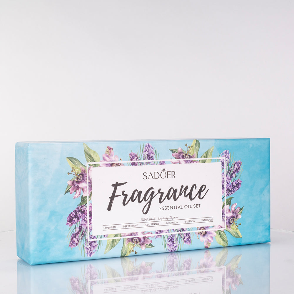 SADOER Fragrance Essential Oil Set 6pcs (Lavender, Mint, Sea Fennel, Geranium, Bluebell, Patchouli) 6*10ml 4 