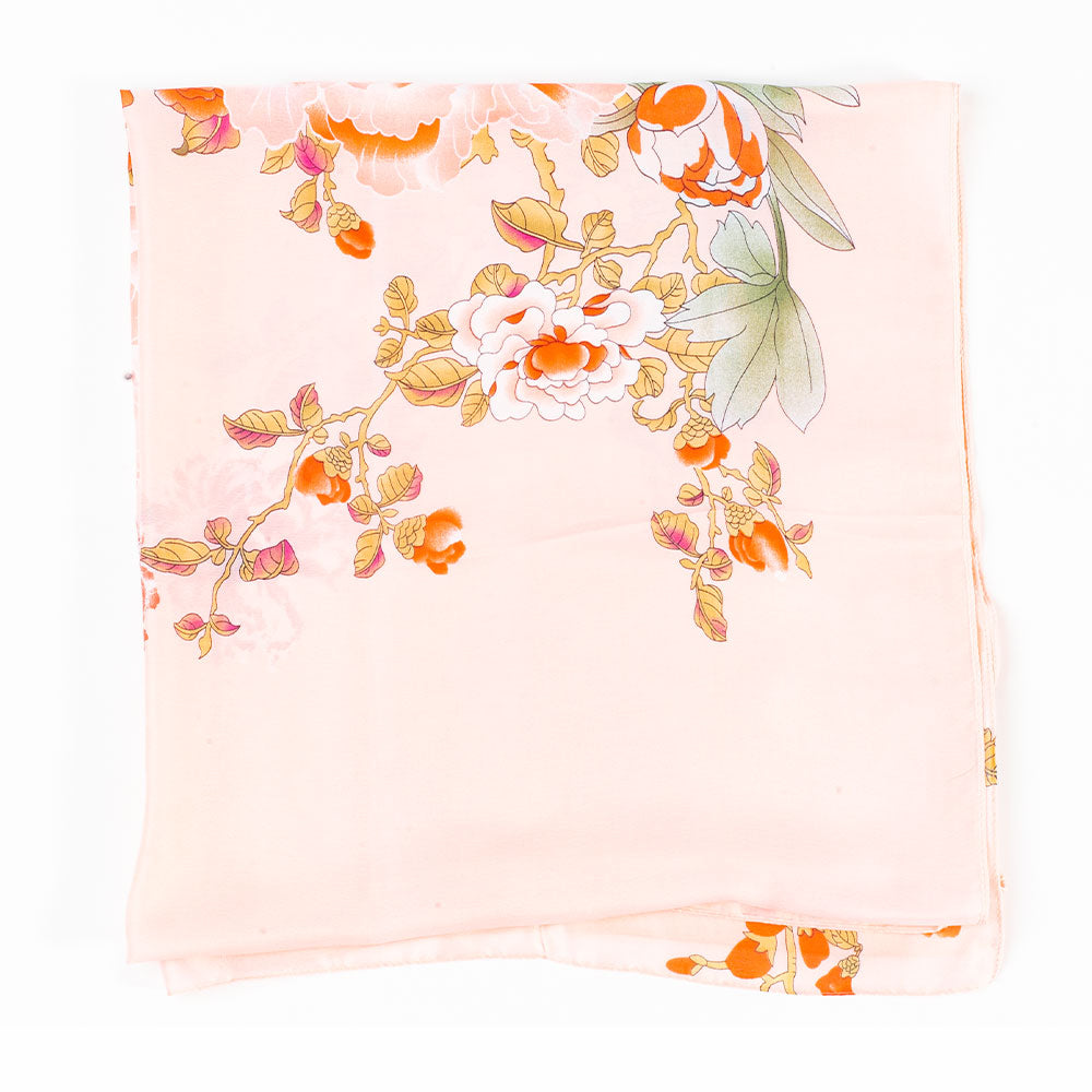 Odkaz Haitang, šála, 85 x 180 cm, Růžová, 100% veganské hedvábí 1 