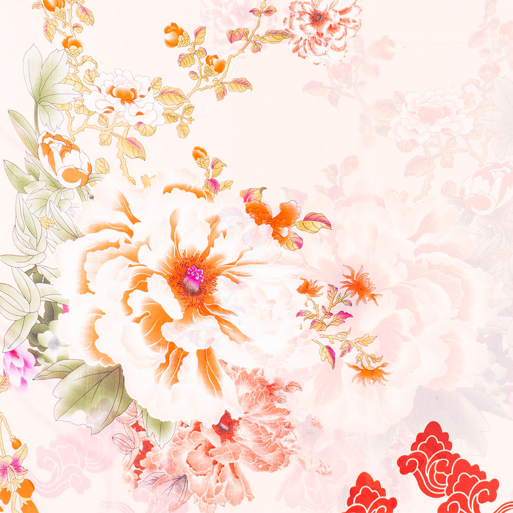 Odkaz Haitang, šála, 85 x 180 cm, Růžová, 100% veganské hedvábí 2 