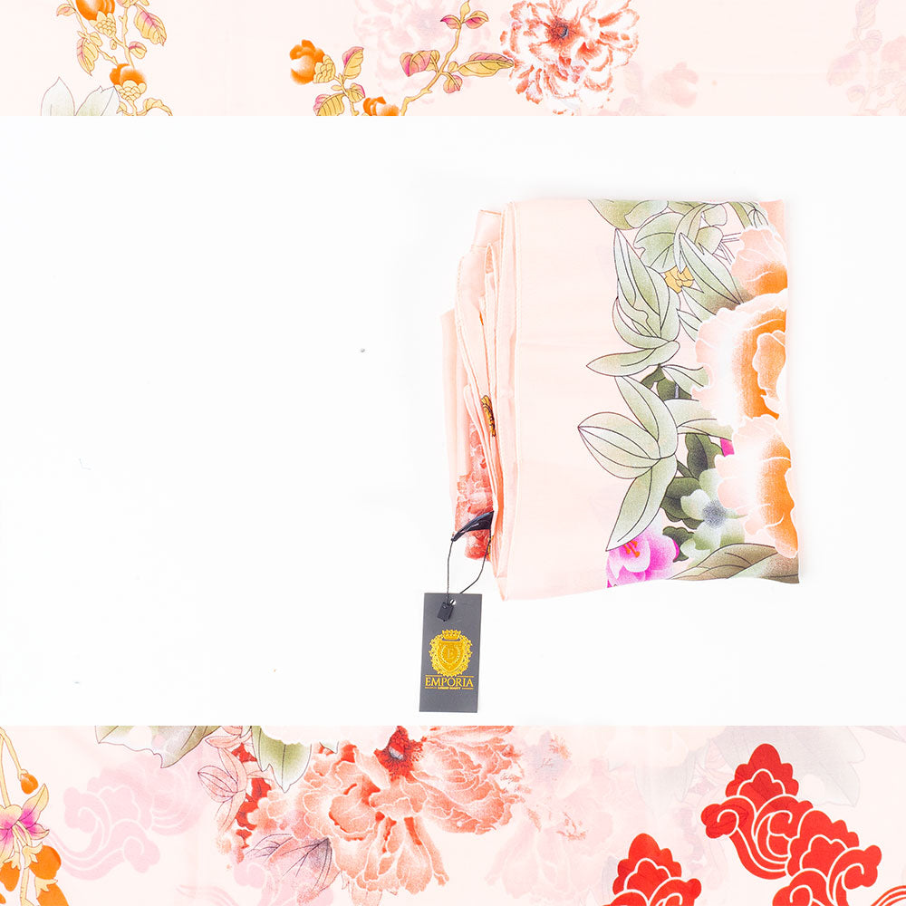 Odkaz Haitang, šála, 85 x 180 cm, Růžová, 100% veganské hedvábí