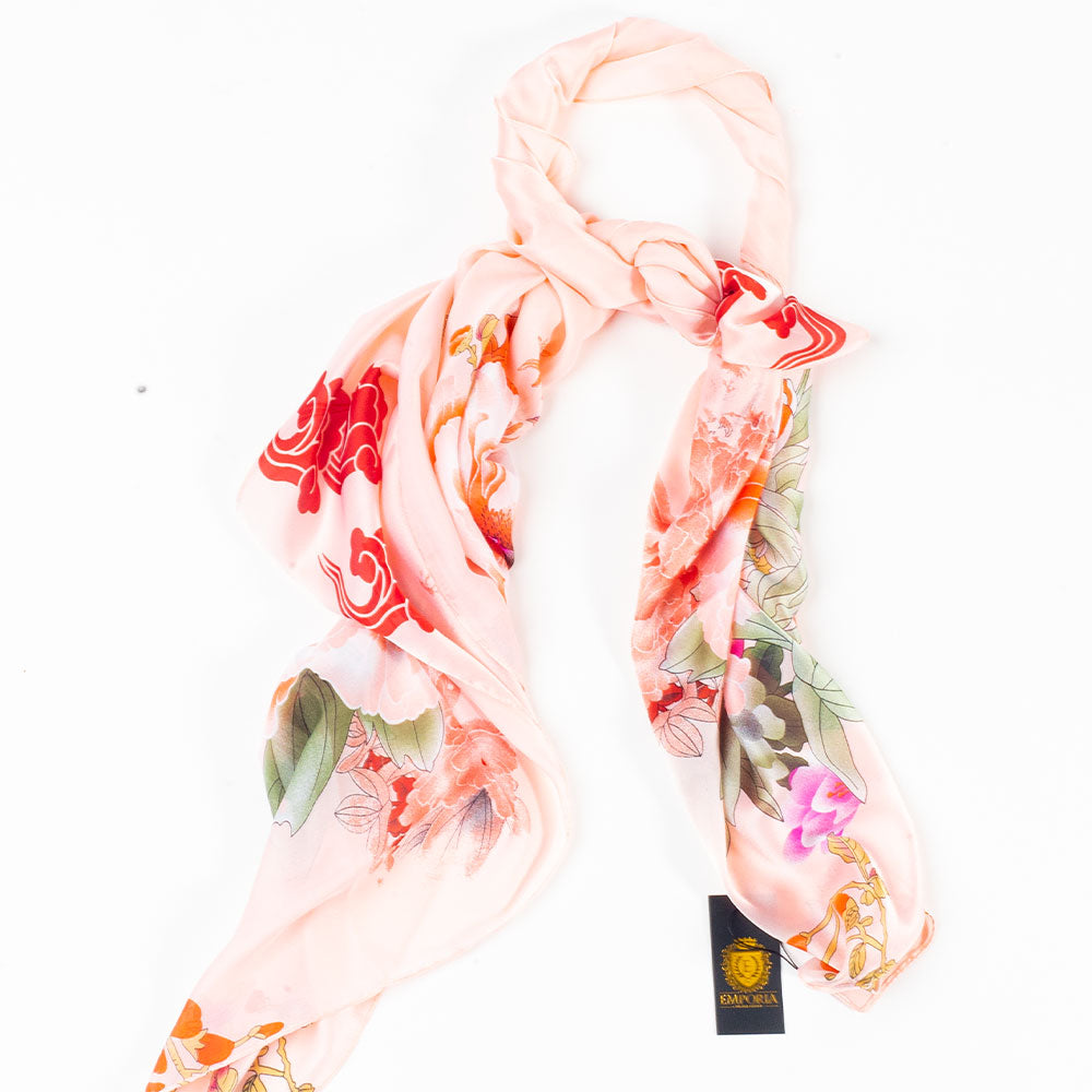 Odkaz Haitang, šála, 85 x 180 cm, Růžová, 100% veganské hedvábí 5 