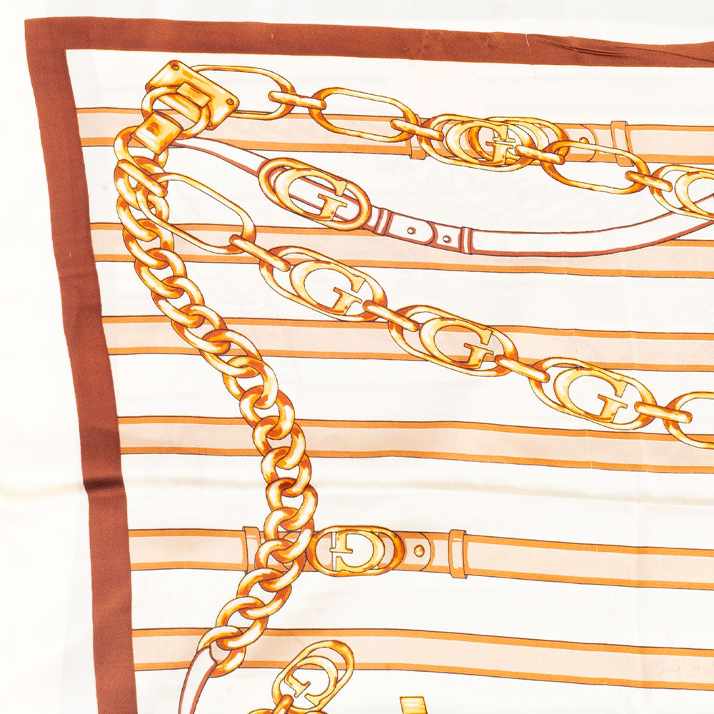 Královské řetězy, šála, 85 x 180 cm, Modrá, 100% veganské hedvábí 2 