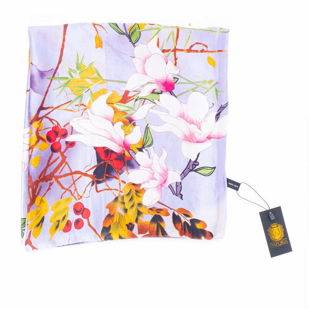 Rájská hojnost, šála, 85 x 180 cm, Lila, 100% veganské hedvábí 1 