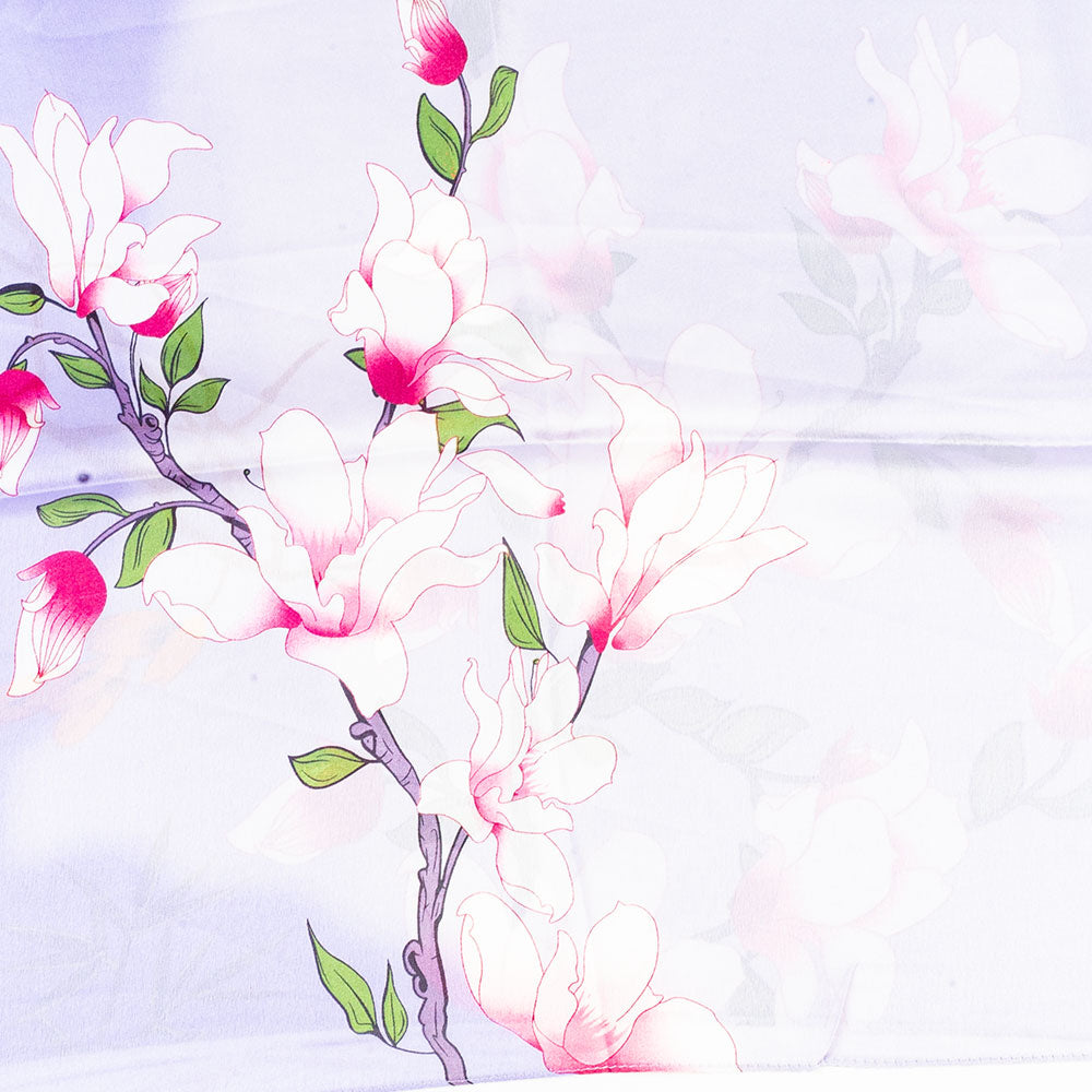 Rájská hojnost, šála, 85 x 180 cm, Lila, 100% veganské hedvábí 2 