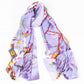 Rájská hojnost, šála, 85 x 180 cm, Lila, 100% veganské hedvábí
