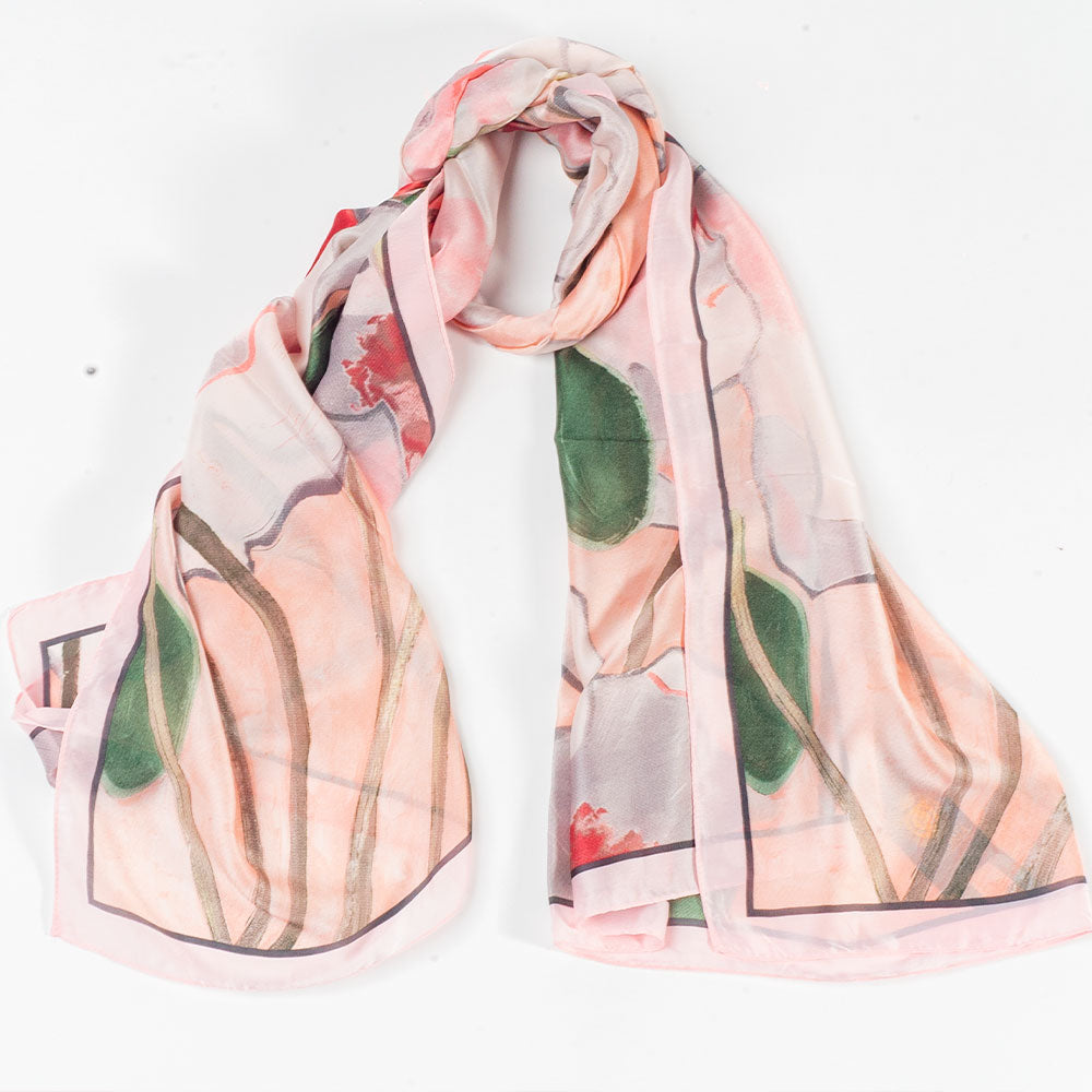 Zahrada snů, šála, 85 x 180 cm, 100% veganské hedvábí 4 