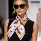 Rosewood Flowers Scarf, Blush Pink, 90 cm x 90 cm, 100% Silk