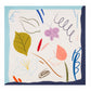 Playful Bloom Scarf, Turquoise, 90 cm x 90 cm, 100% Silk