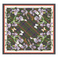 Iris Meadow Scarf, Forest Green, 90 cm x 90 cm, 100% Silk