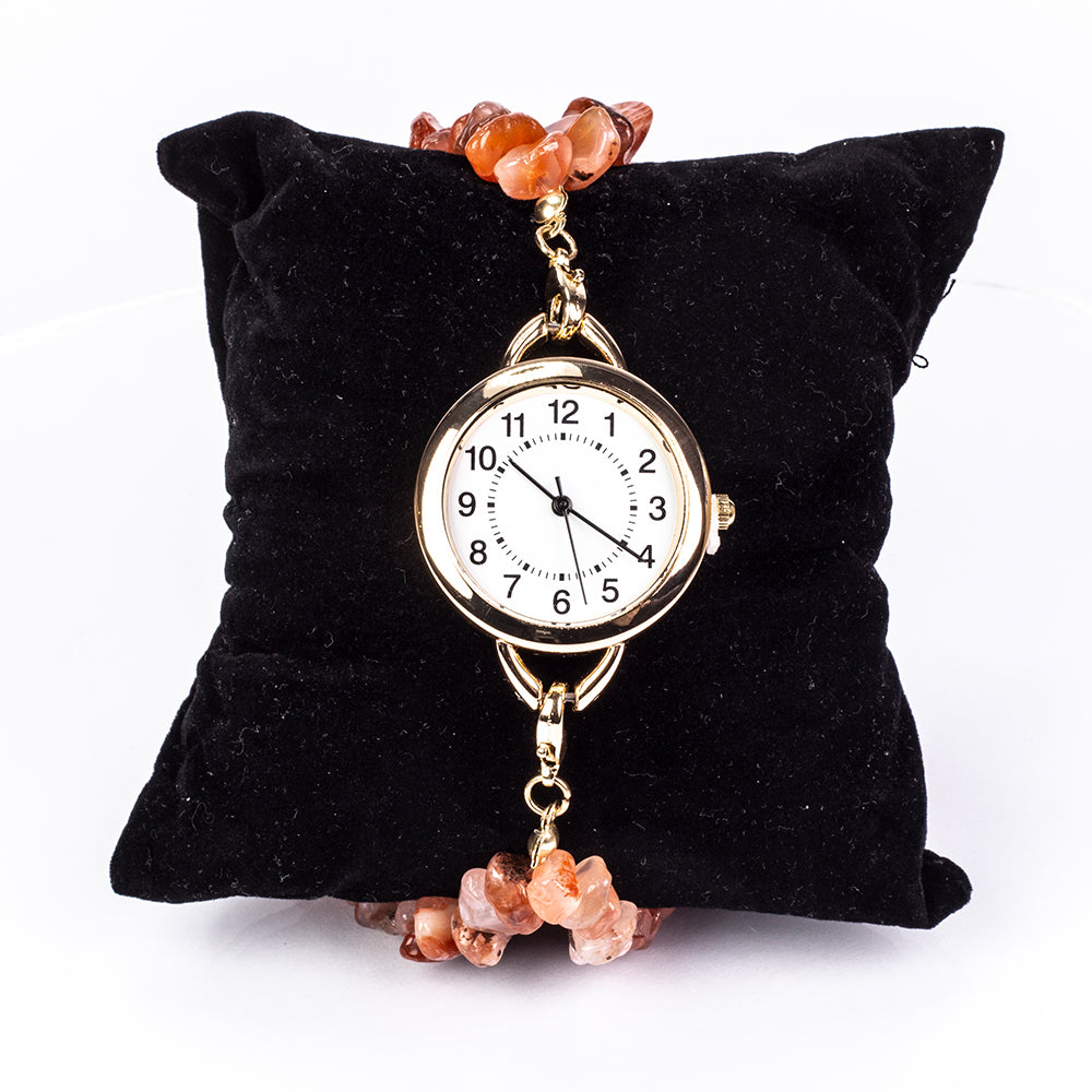 Pozlacená slitina - Hodinky s Tyrkysem a Ametystem - Karátové číslo: 537. přibližná hmotnost: 170 gramů ( Náramek ) 4 