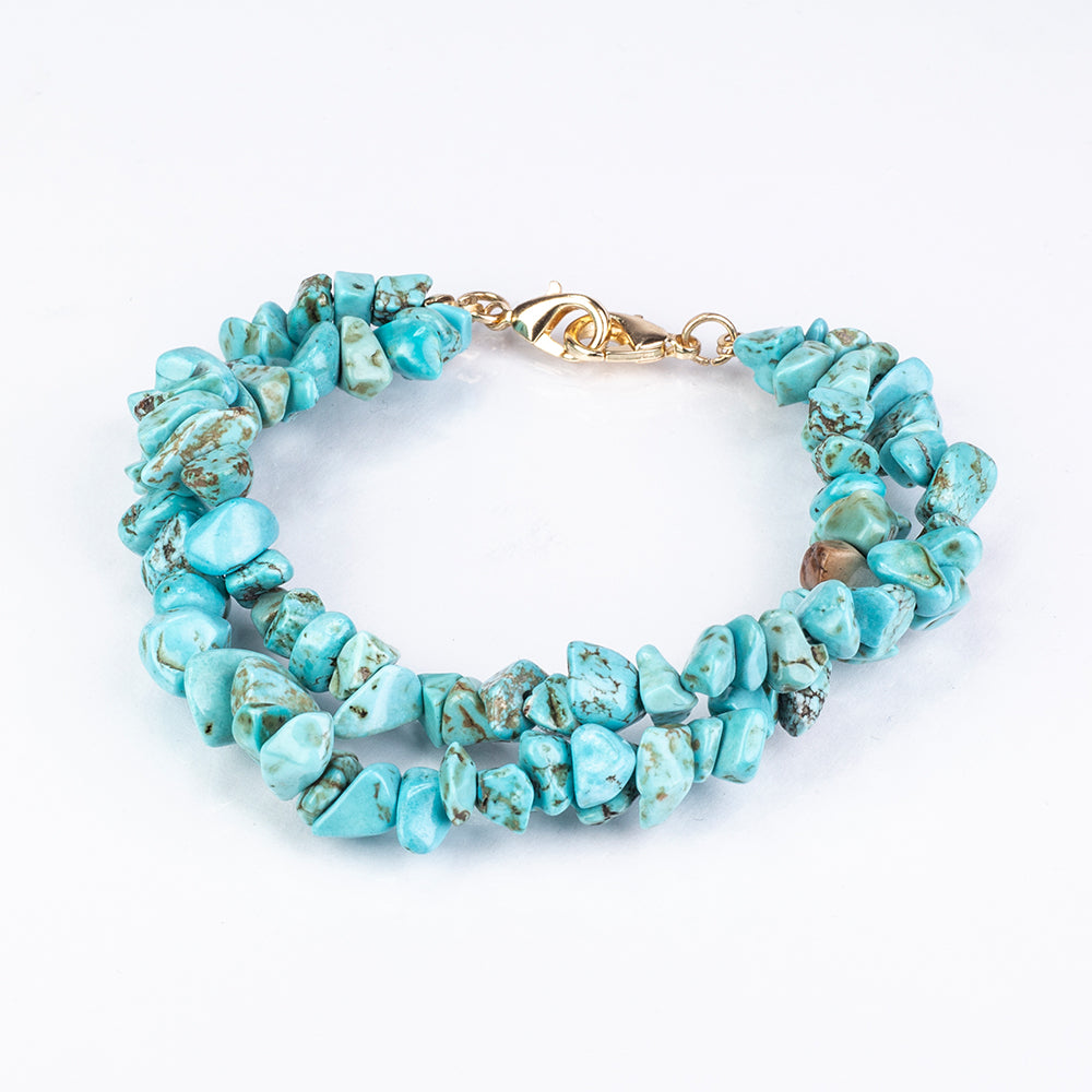 Pozlacená slitina - Hodinky s Tyrkysem a Ametystem - Karátové číslo: 537. přibližná hmotnost: 170 gramů ( Náramek ) 11 