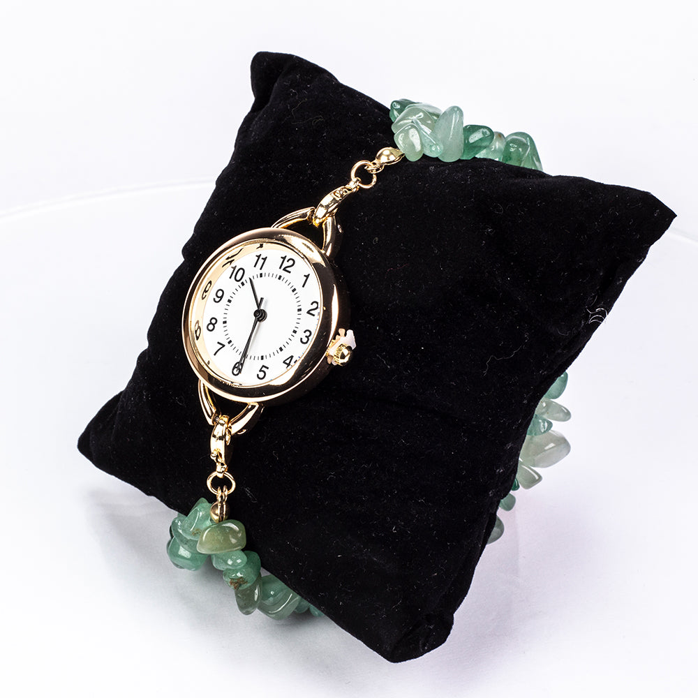 Pozlacená slitina - Hodinky s Tyrkysem a Ametystem - Karátové číslo: 537. přibližná hmotnost: 170 gramů ( Náramek ) 14 