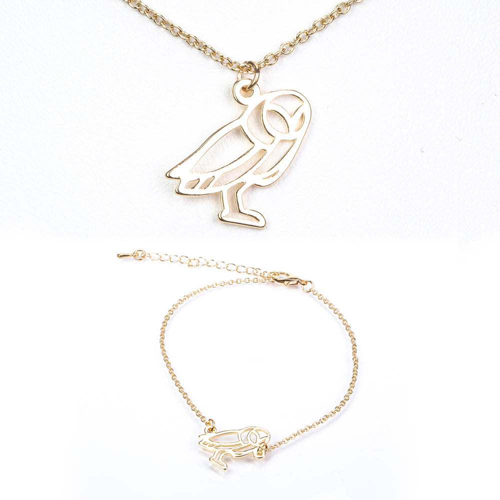 Pozlacená Slitinová Sada ( Náhrdelník+Náramek ) 4 