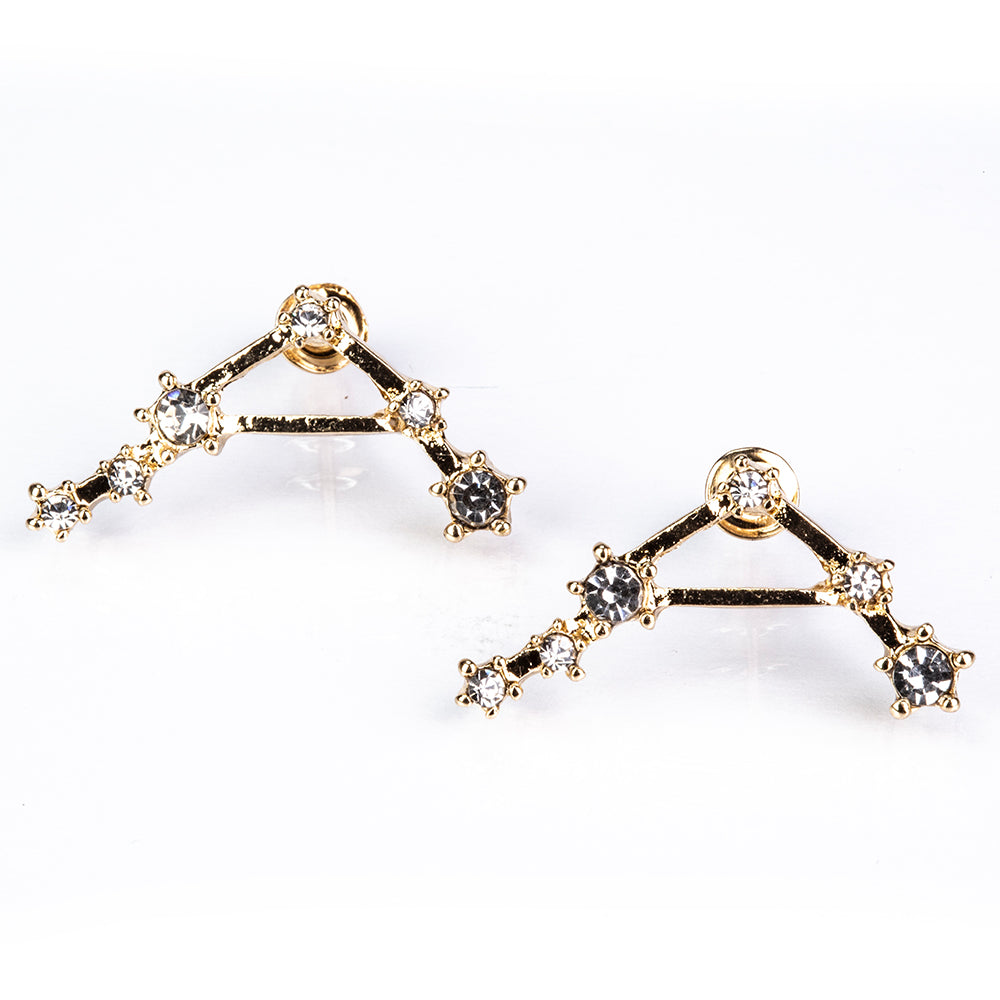 Váha Pozlacené Slitinové Náušnice s Bílým Emporia® Křišťálem 4 