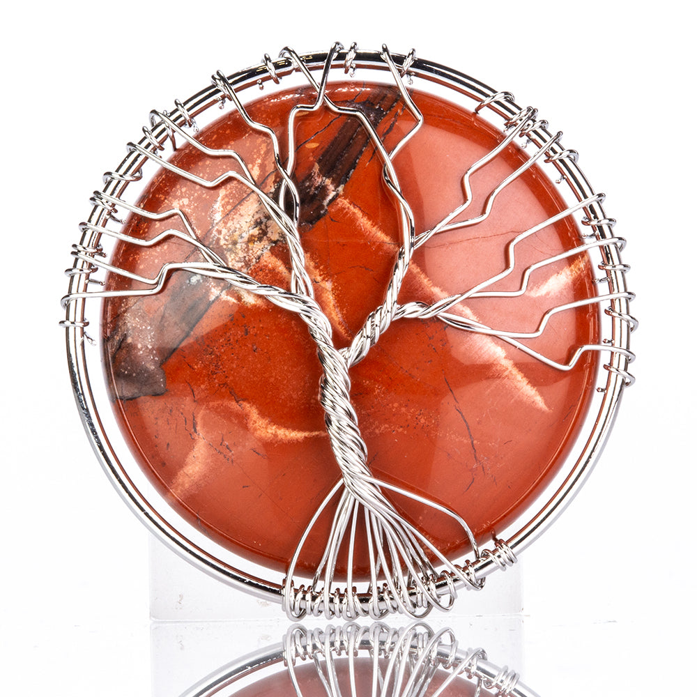 Pozlacený Slitinový Amulet s Červeným Jaspisem 1 