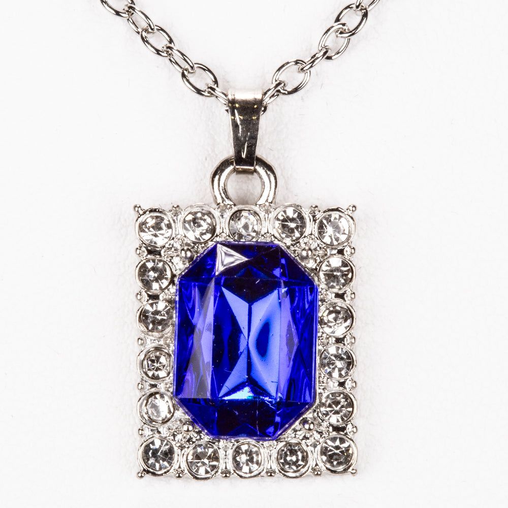 Pozlacená slitina - Hodinky s Modrým Emporia® Křišťálem a Bílým Emporia® Křišťálem - Karátové číslo: 12. přibližná hmotnost: 57 gramů ( Náhrdelník+Náušnice+Přívěsek ) 5 