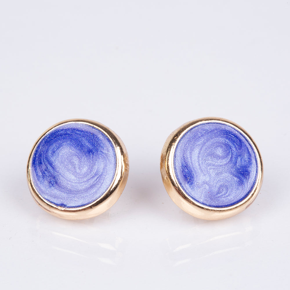 Pozlacená slitina - Náušnice se Smaltem přibližná hmotnost: 6 gramů