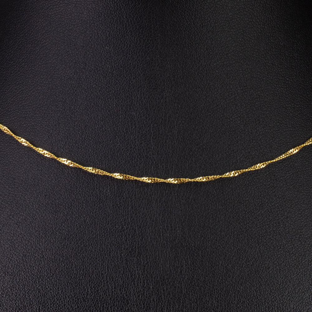 Pozlacené Stříbro 925/1000 - Řetízek  přibližná hmotnost: 1.87 gramů 1 