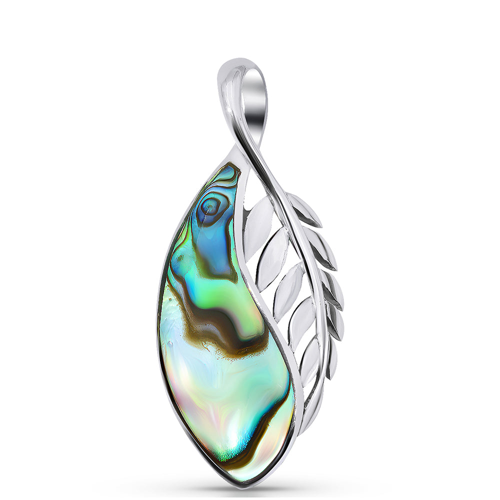 Stříbro 925/1000 - Přívěsek s Mušlí Abalone - Karátové číslo: 1. přibližná hmotnost: 3.7 gramů 2 