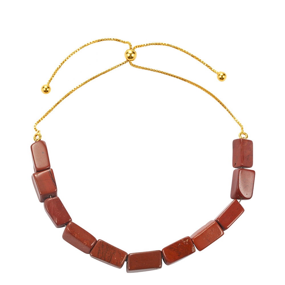 Pozlacené Stříbro 925/1000 - Náramek s Červeným Jaspisem - Karátové číslo: 33.24. přibližná hmotnost: 7.4 gramů 2 