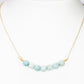 Pozlacené Stříbro 925/1000 - Náhrdelník s Amazonitem - Karátové číslo: 29.7. přibližná hmotnost: 7.78 gramů