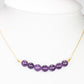 Pozlacené Stříbro 925/1000 - Náhrdelník s Brazilským Ametystem - Karátové číslo: 24.35. přibližná hmotnost: 6.71 gramů