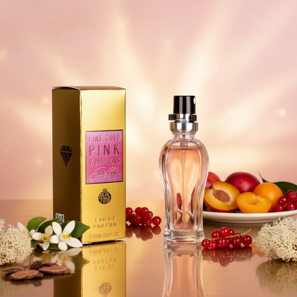 15ml EDP „FINE GOLD PINK VIBRATIONS“ – ovocno-citrusová vůně 9 