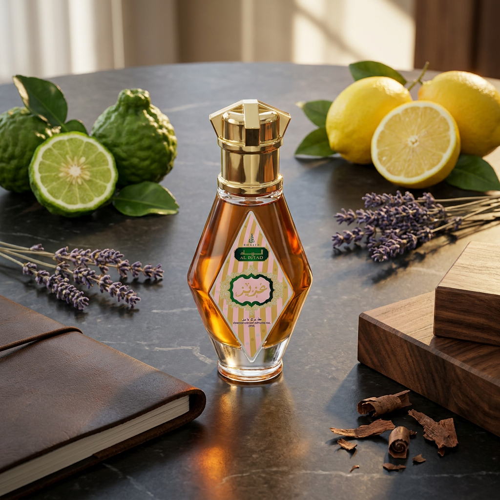AZIZ 20 ml perfume oil (TOP: GRAPEFRUIT, PINK PEPPER, LEMON, MANDARIN; MIDDLE: ELEMI, LAVENDER, GERANIUM, MAGNOLIA; BASE: PATCHOULI, MUSK, LEATHER, TONKA, WOODY, AMBER)