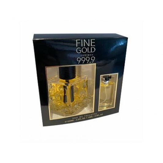 Real Time EDT 100 ml + 15 ml „Fine Gold Men“ – dřevitá vůně pro muže