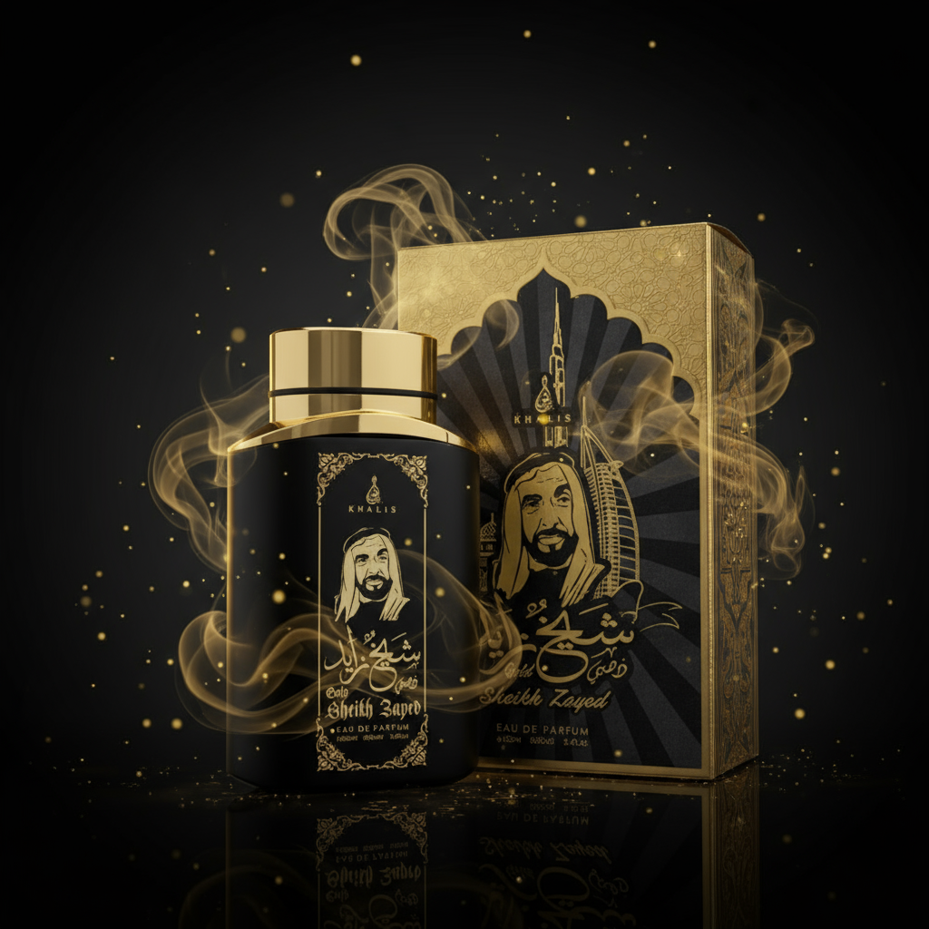 100 ml Eau de Perfume SHEIKH ZAYED GOLD Kořeněná Dřevitá Vůně pro Muže 5 